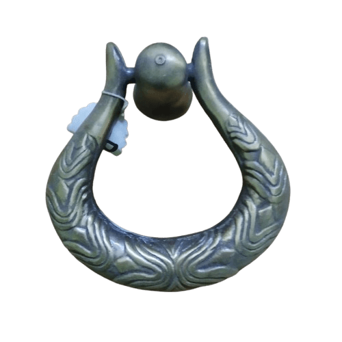 BRASS EMBOSSED DOOR KNOCKER (ANTIQUE)